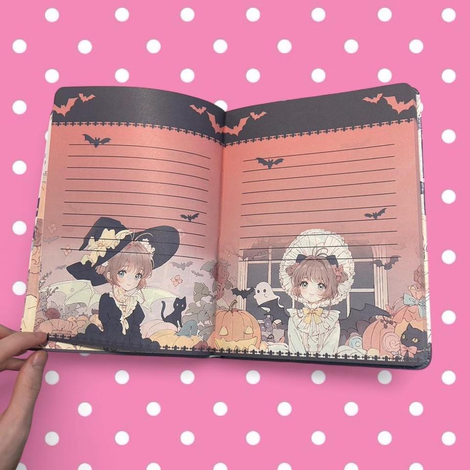 Halloween Witch Sakura Girl Notebook B694 3