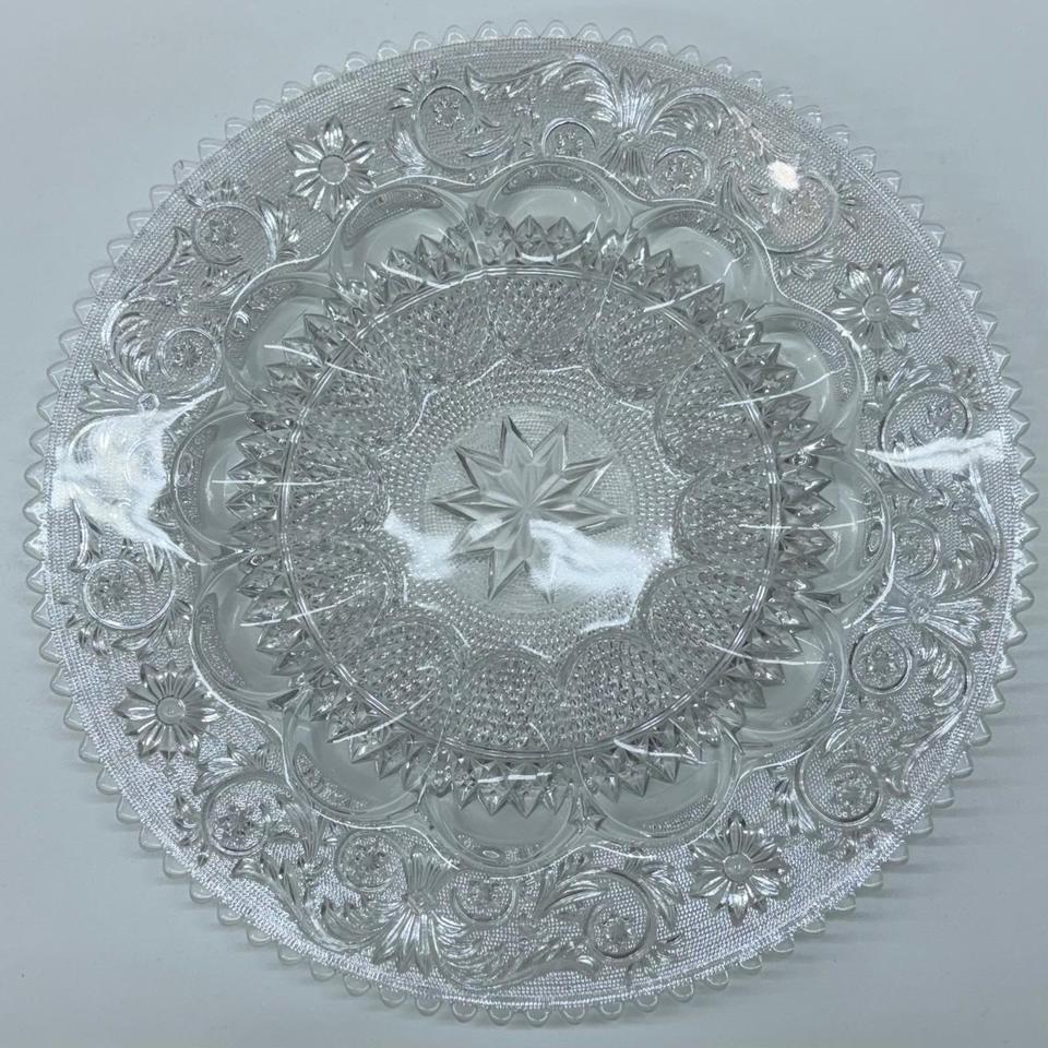 Vintage Clear Pressed Glass Deviled A61a 3