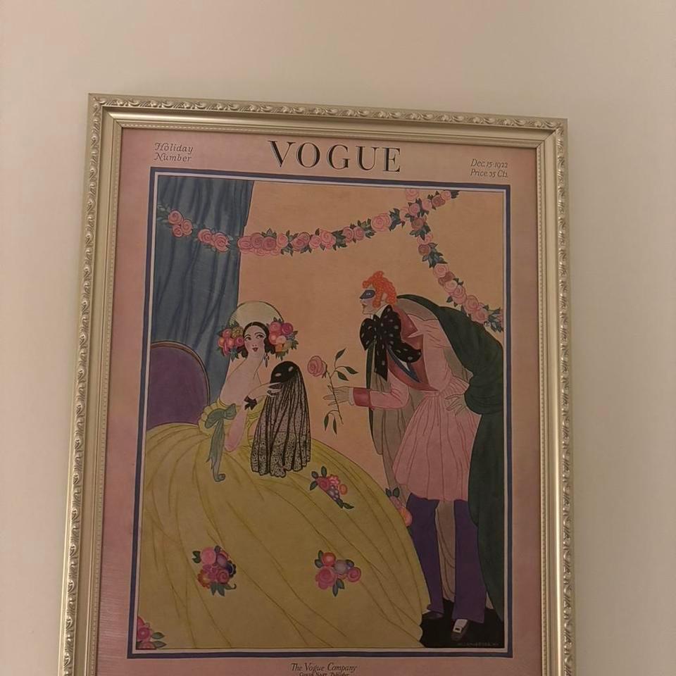 Framed Vintage Vogue Cover Print 14d3