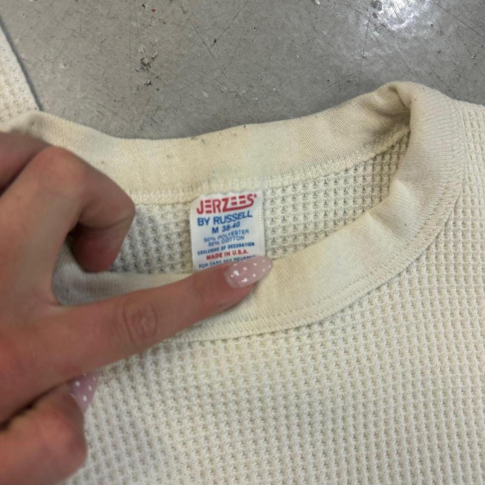 80s Jerzees Cream Long Sleeve C0f2 3