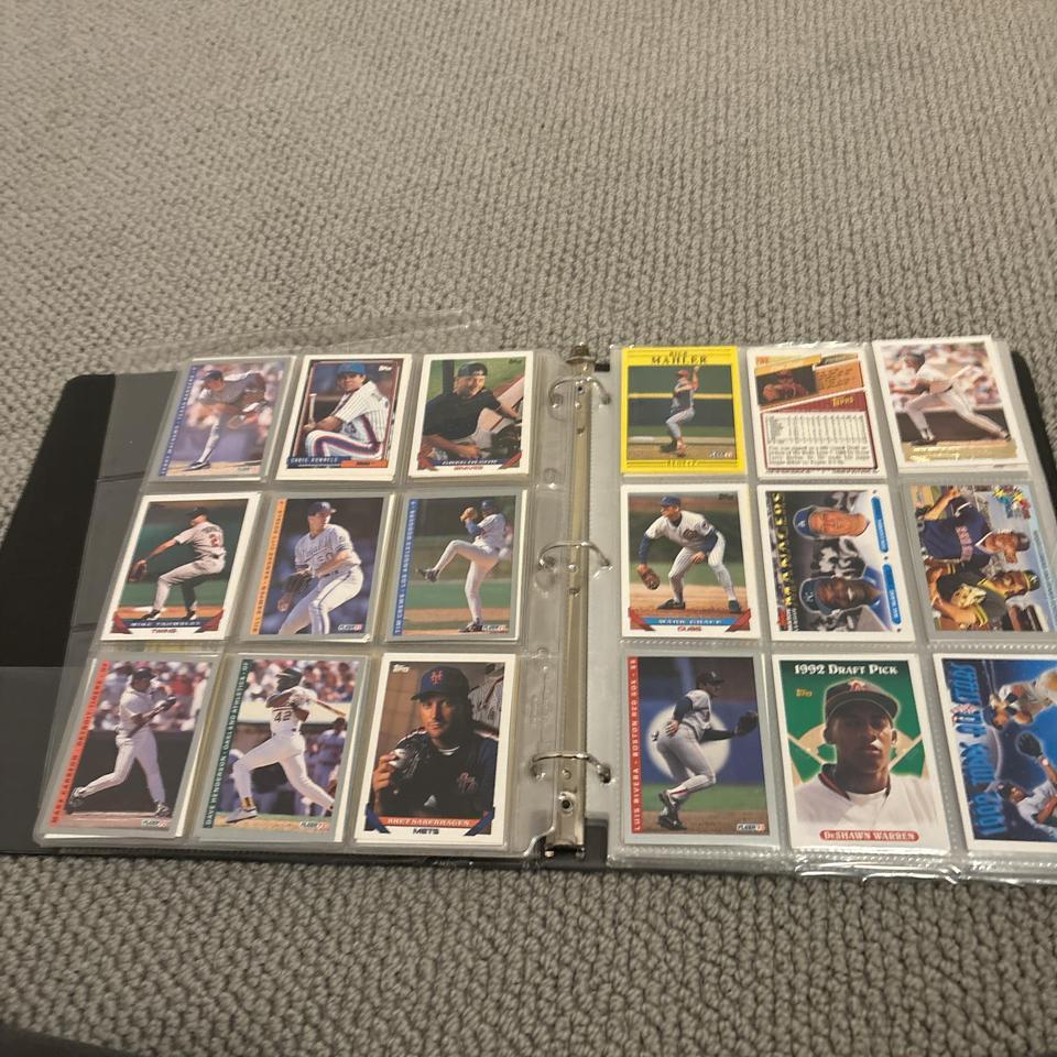 Baseball Card Collection In Binder F17e