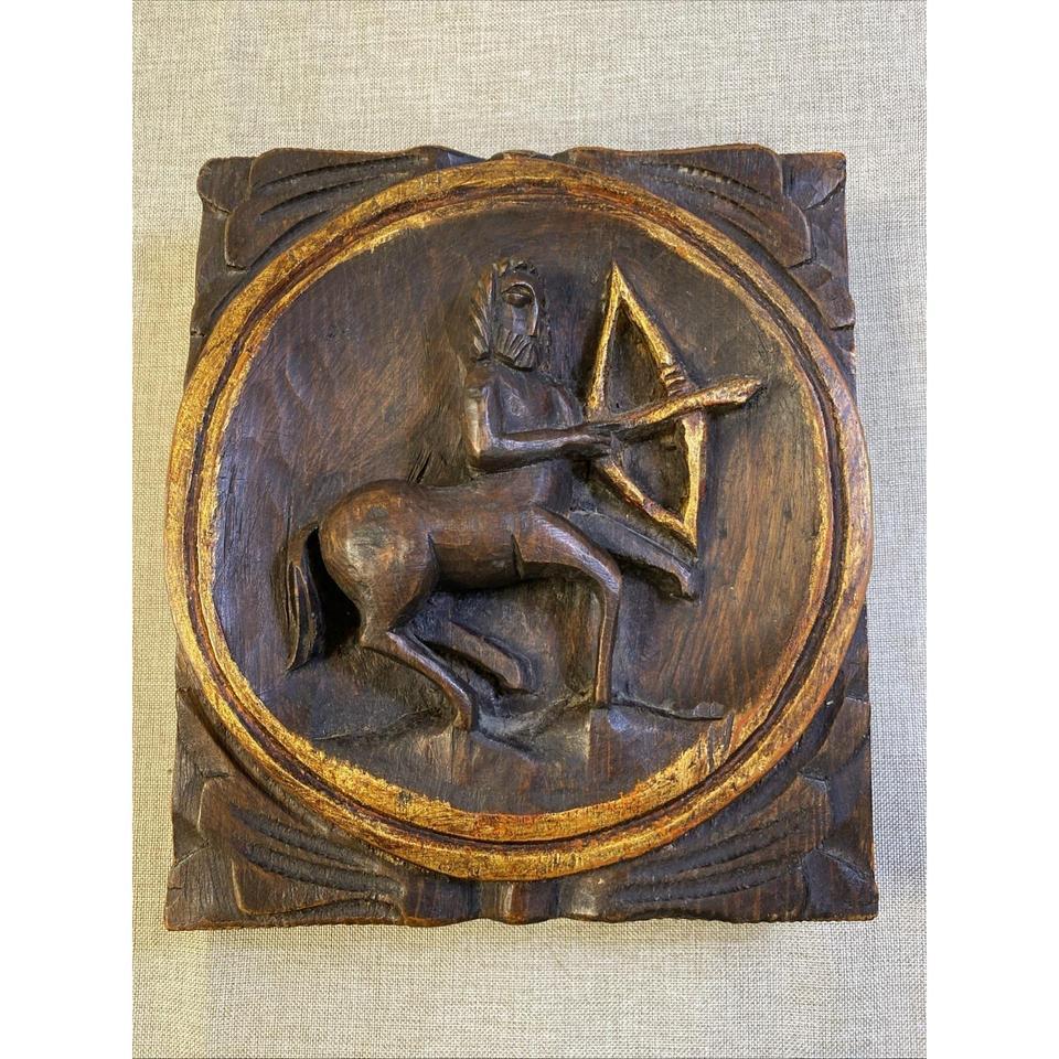 Vintage Hand Carved Gothic Astrology Ea3f