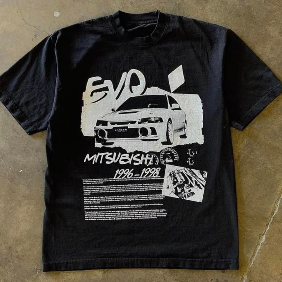 Gildan Mitsubishi Evo Black T Shirt