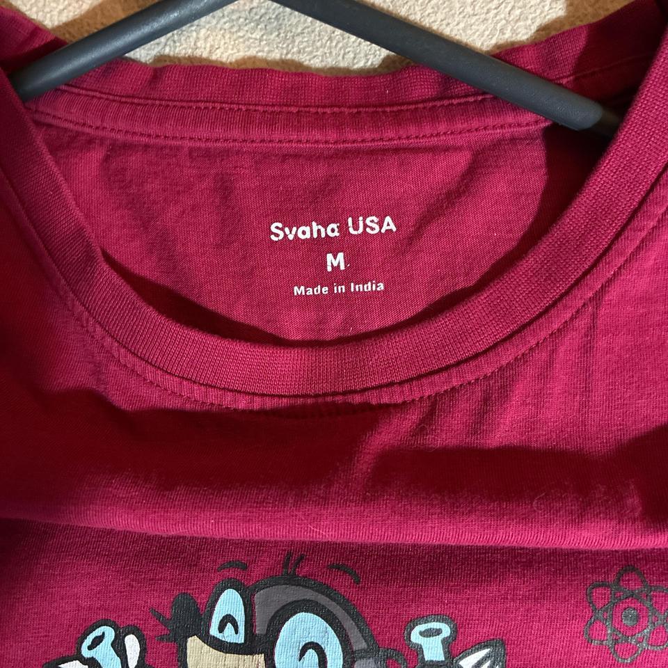 Red Pink Science T Shirt A03b 2