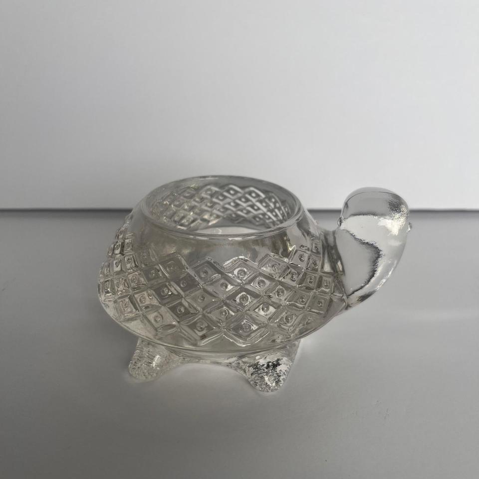 Vtg Avon Glass Turtle Trinket