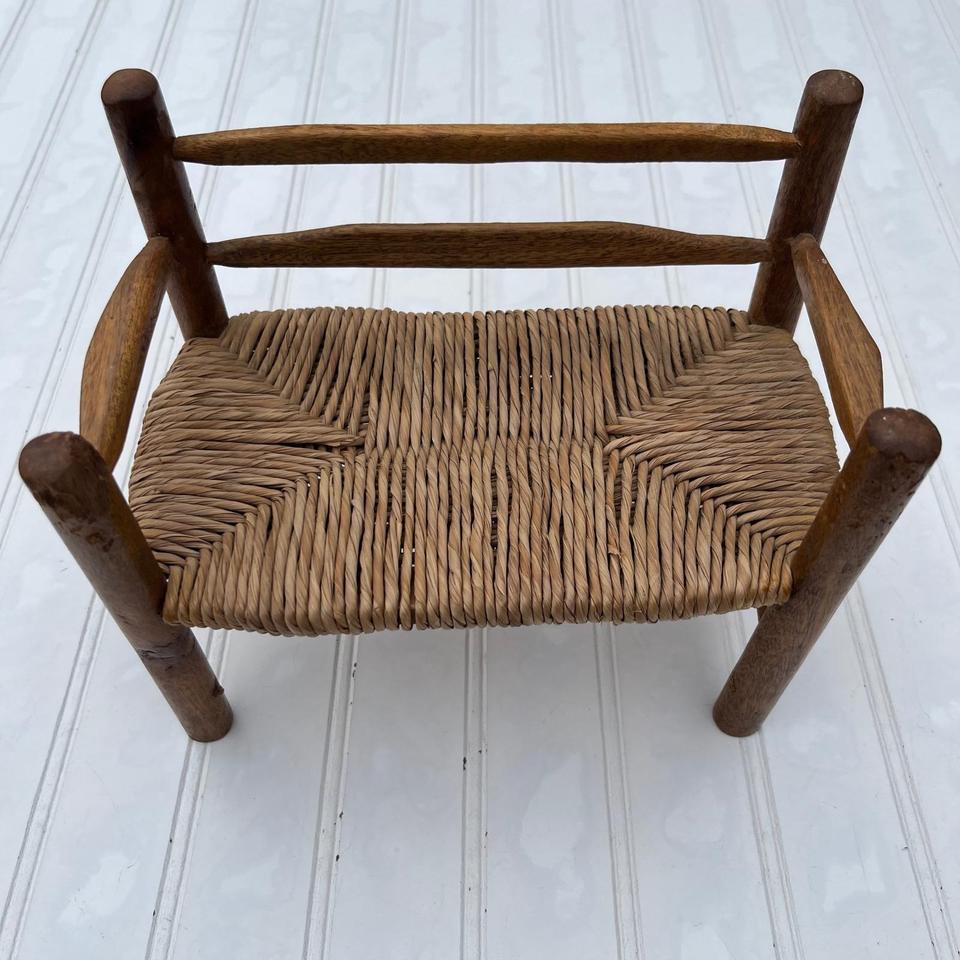 Vintage Miniature Rustic Wood Bench 7652 8
