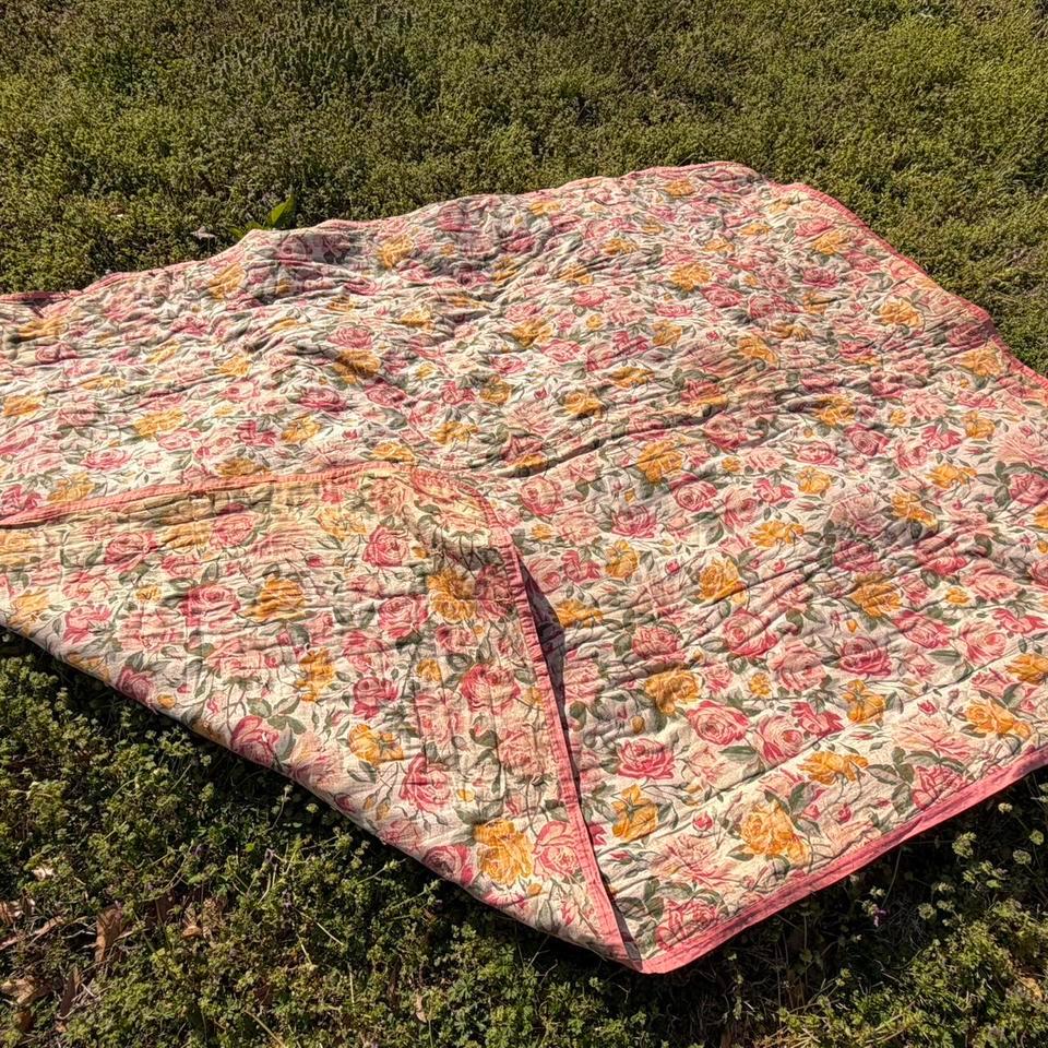 1930s Cabbage Rose Pink Floral 3110 3
