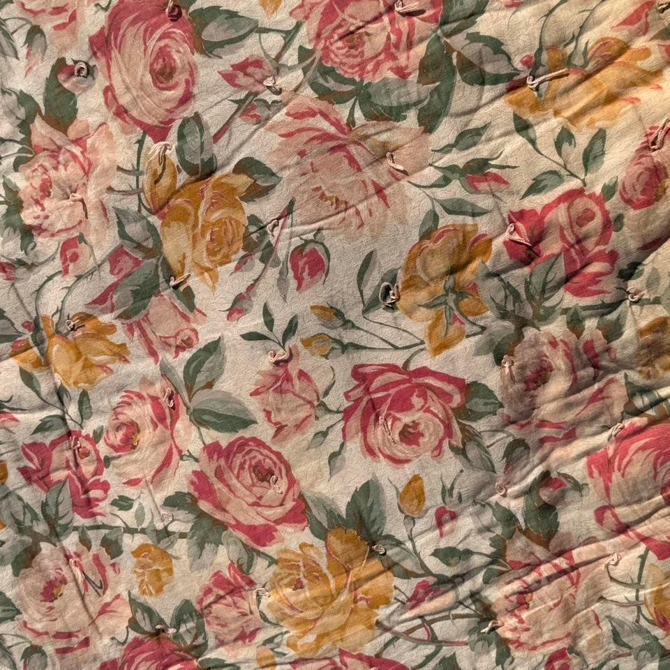 1930s Cabbage Rose Pink Floral 3110 4