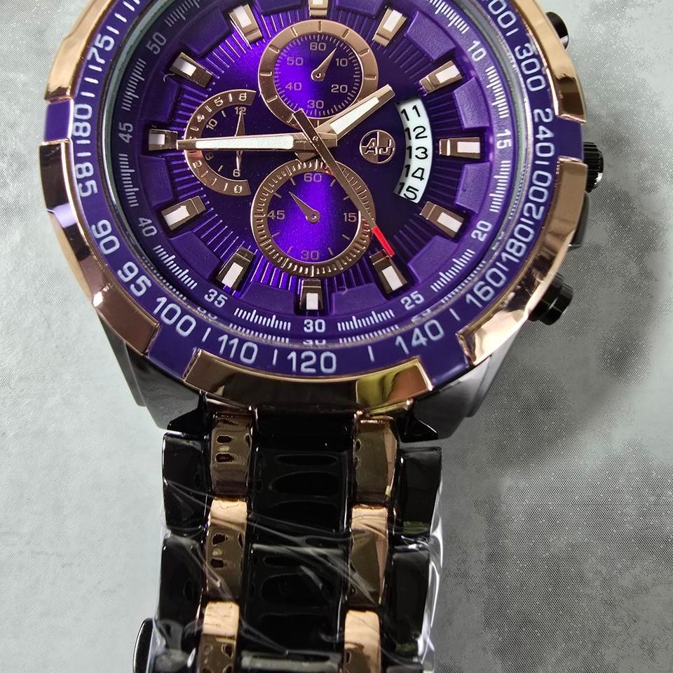 45mm Purple Black Chronograph E0d5 4