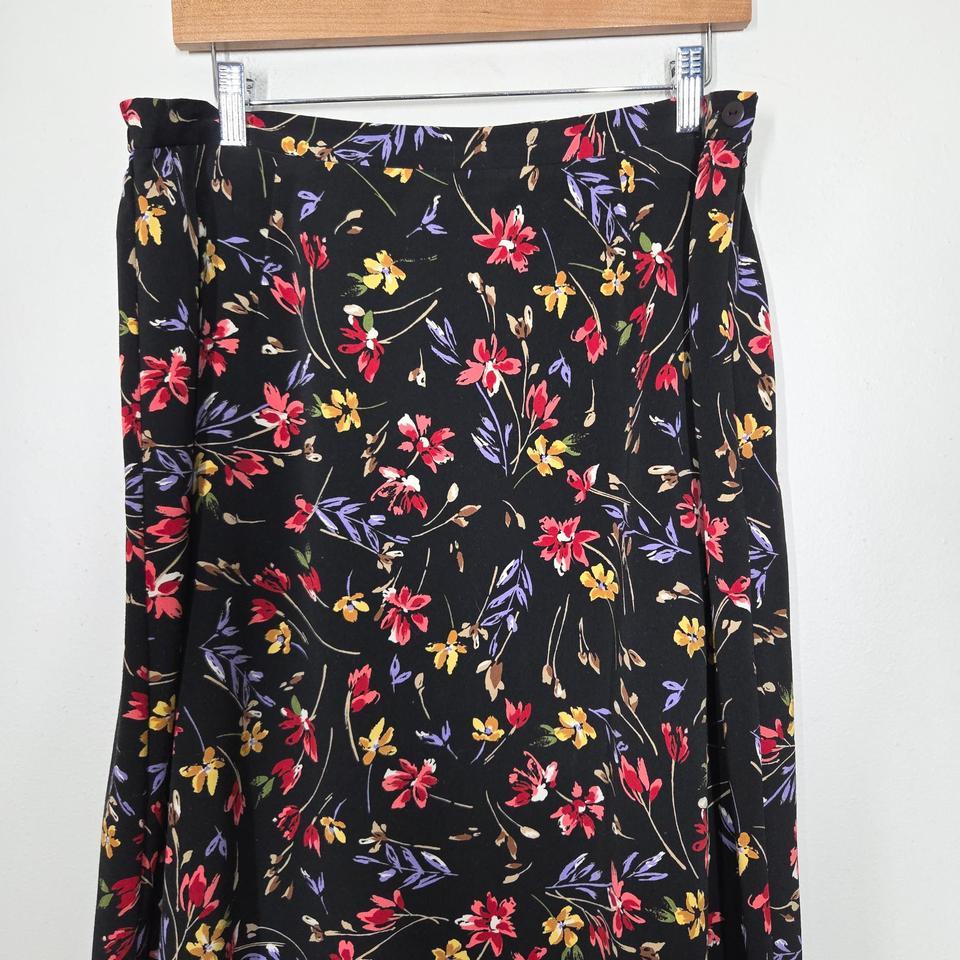 Vtg 90s Y2k Dark Floral Ba3e 2