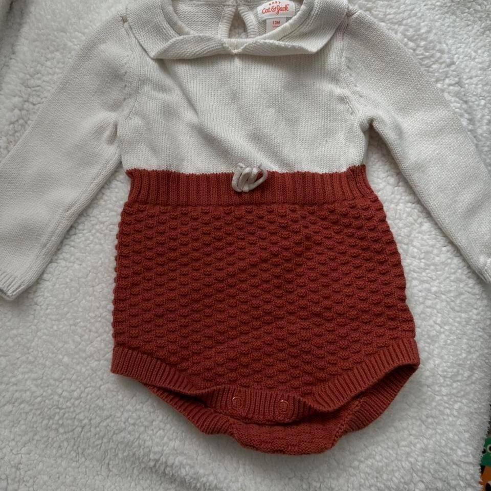 White And Orange Baby Sweater 785f