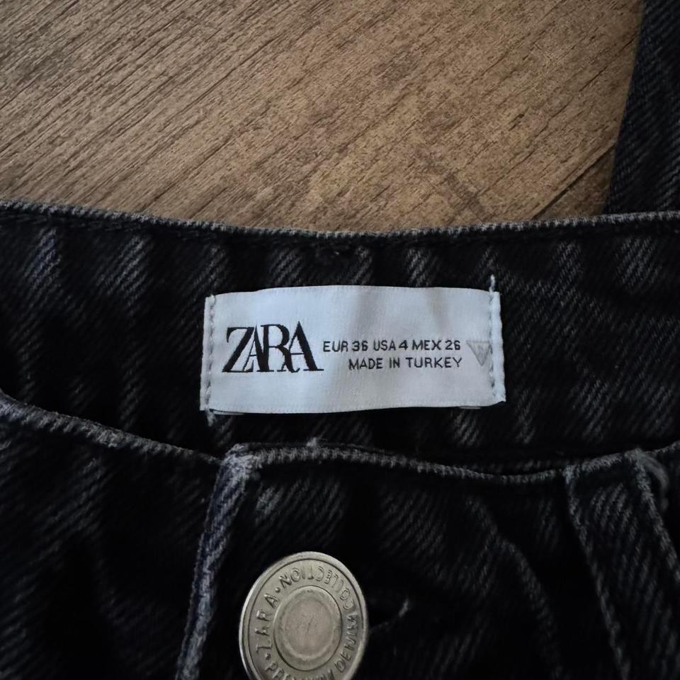 Zara Black High Waisted Straight Leg Jeans 672e 8