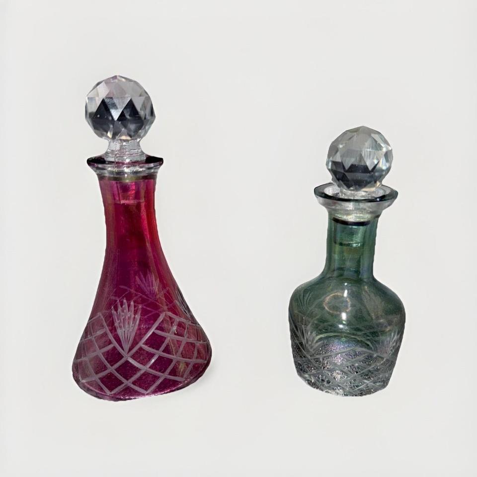 Vintage Bohemia Perfume Bottles Cut 3eb4