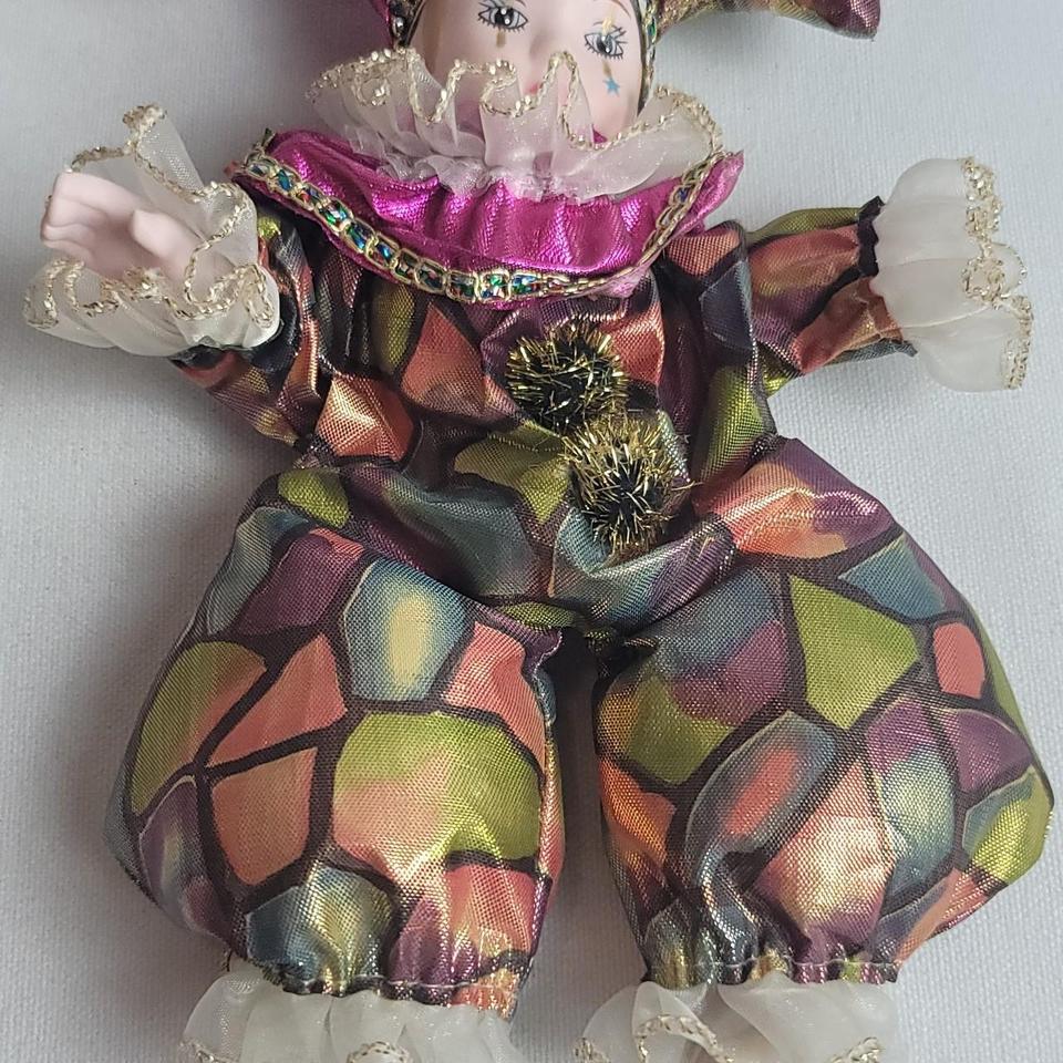 Vintage Mardi Gras Porcelain Jester A2de 3