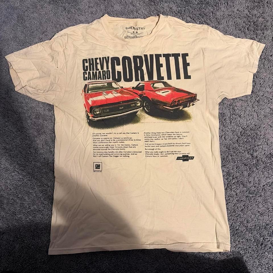 Chevy Camaro Corvette White Cotton 2d7b