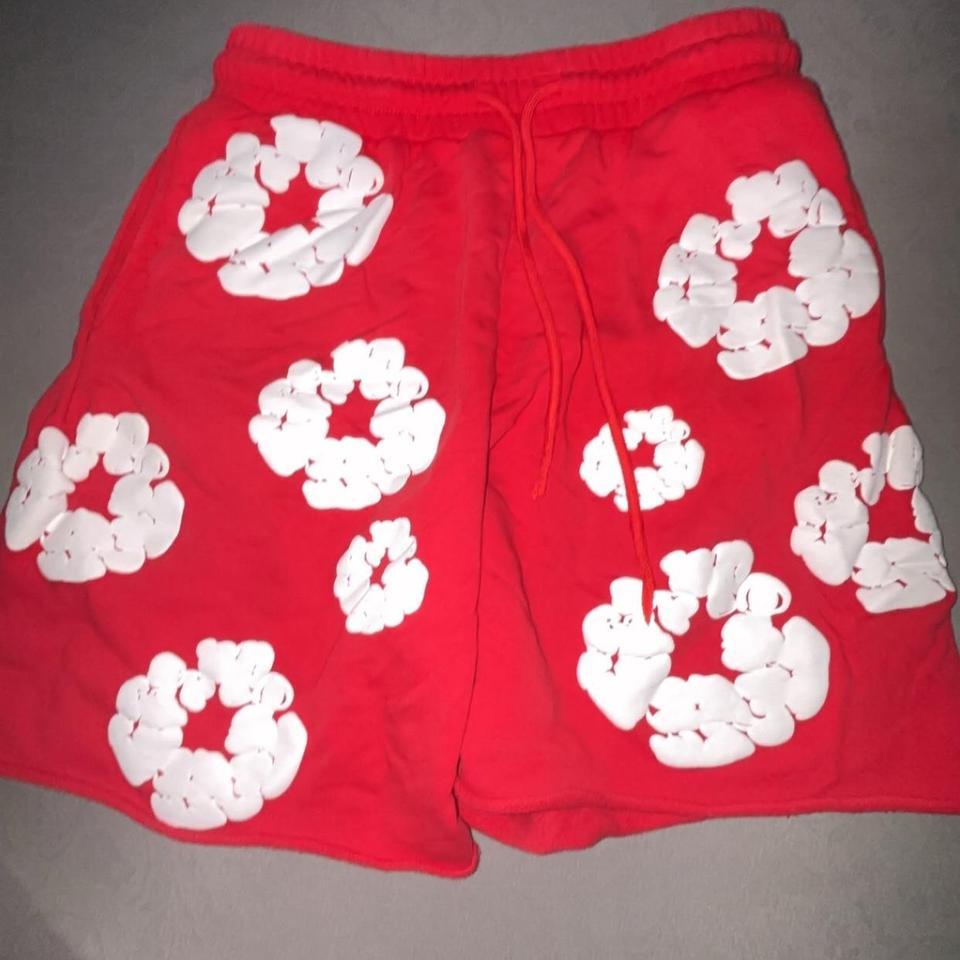 Red Denim Tears Sweat Shorts 3921