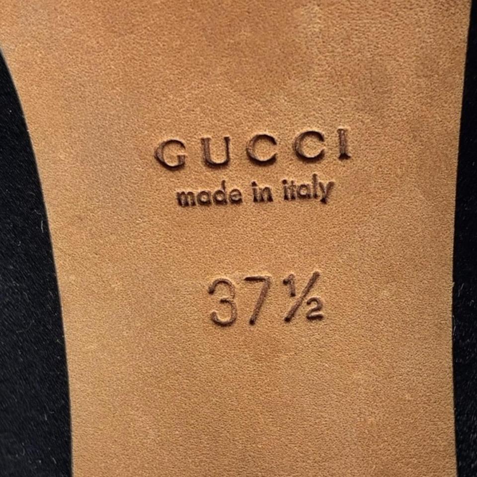 Gucci Debra Black Satin Peep 28cb 6