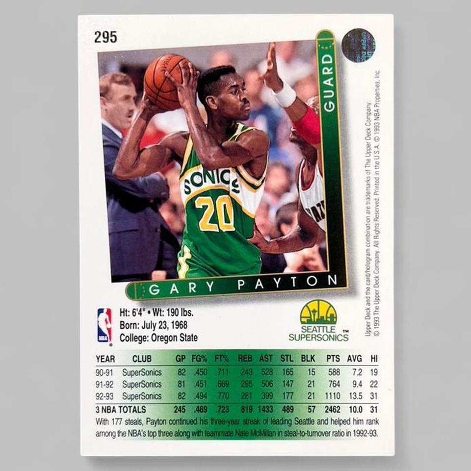 1993 1994 Upper Deck Gary Payton 2