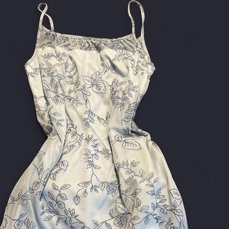 Vintage Blue Floral Dress Floral 5367