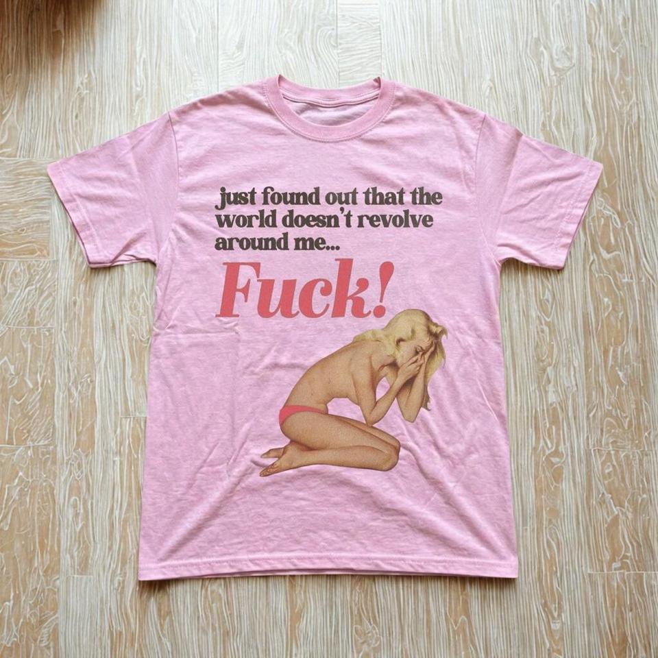 Pink Graphic Tee With Funny 9c3a