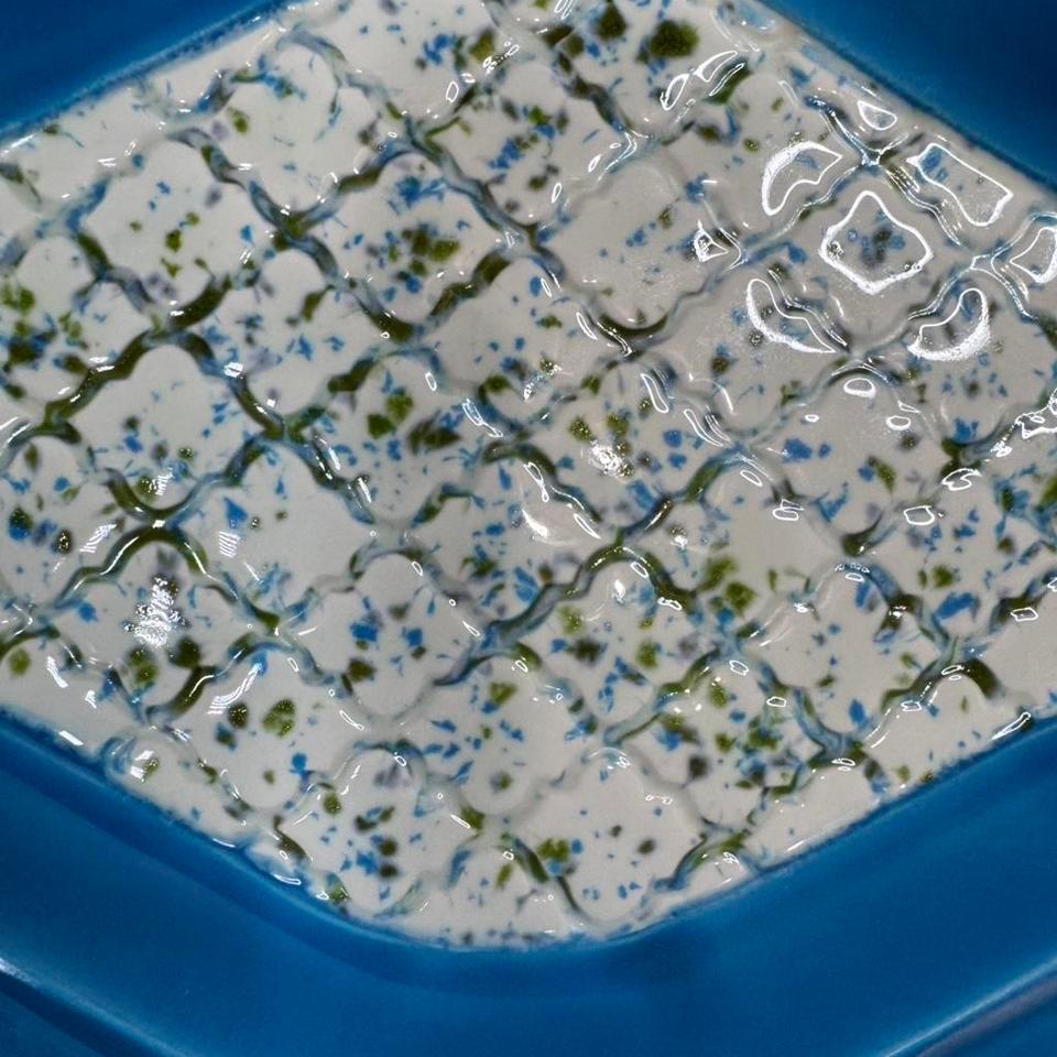 Mcm Blue Green Console Dish 2