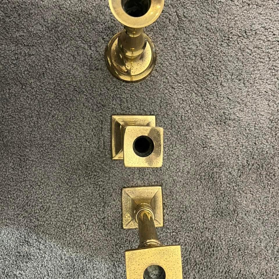Set Of 3 Gold Candlesticks 6276 6