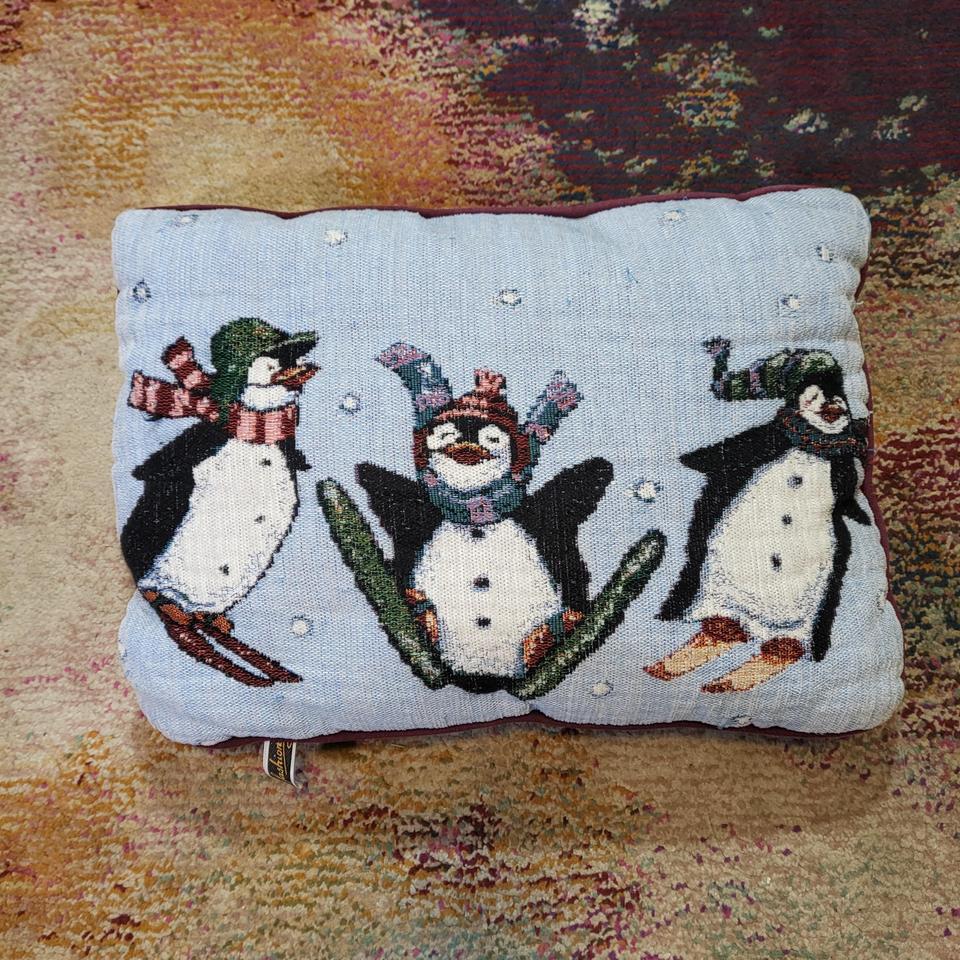 Vintage Tapestry Penguin Pillow Measurements