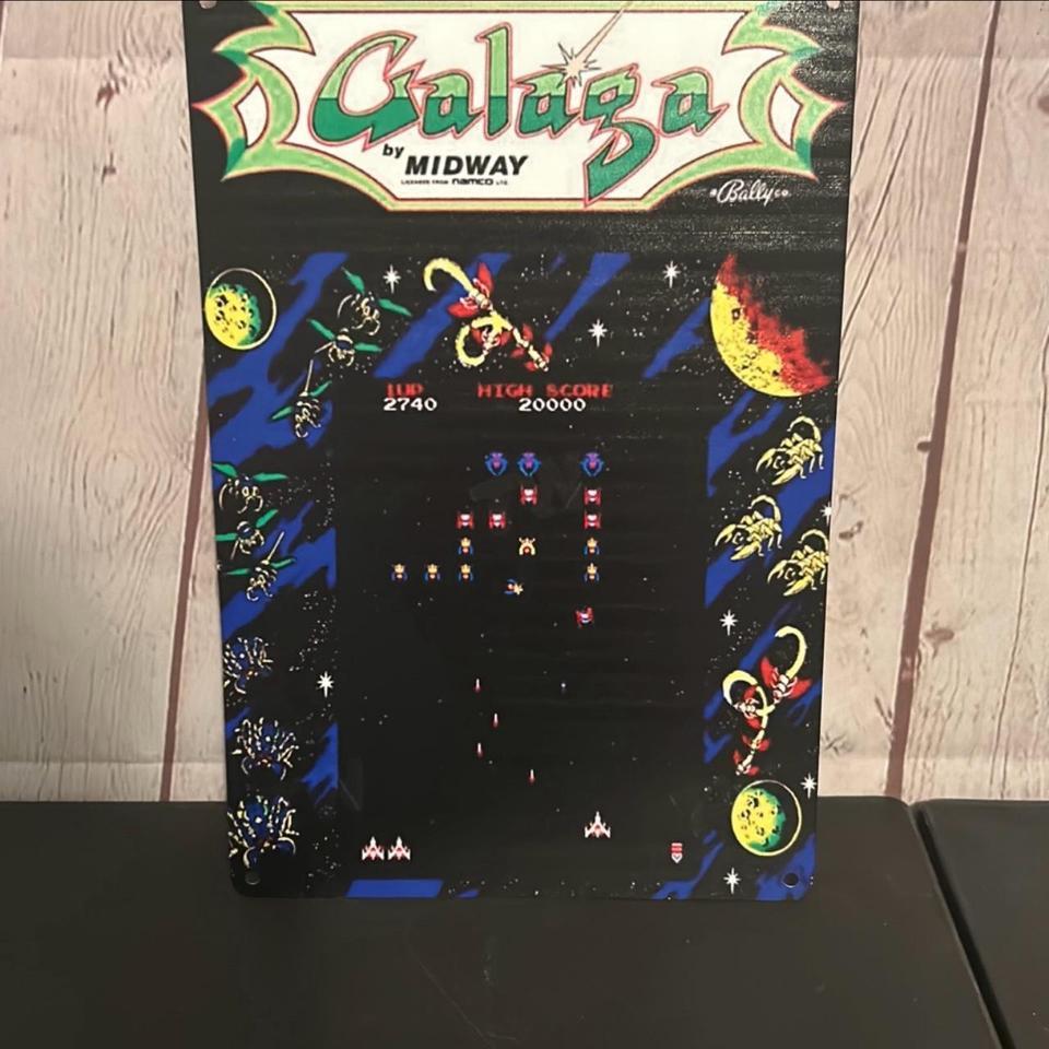 Galaga Arcade Game Tin Sign