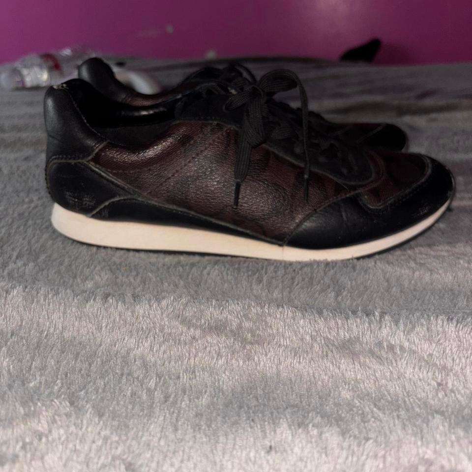 Black Leather Coach Trainers Leathertrainers 2