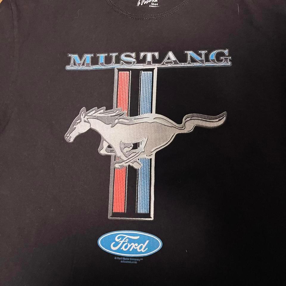 Vintage Black Ford Mustang Graphic 2