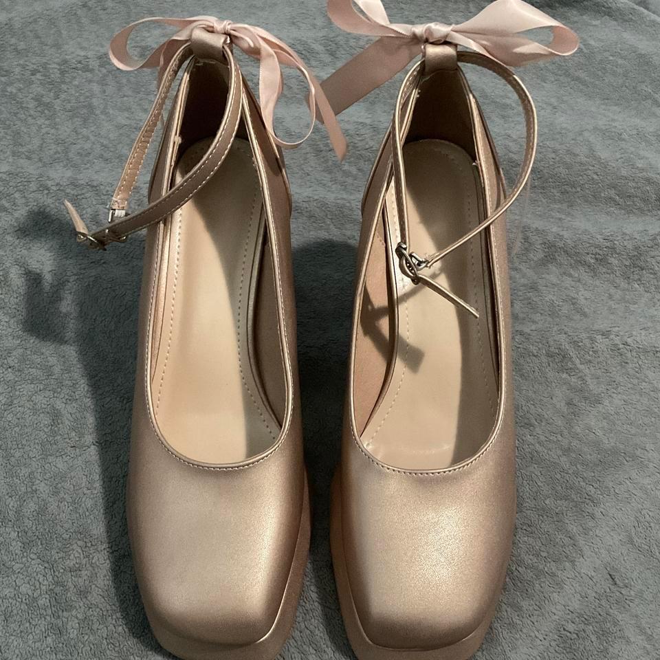 Rose Gold Ballet Platform Heel 2093