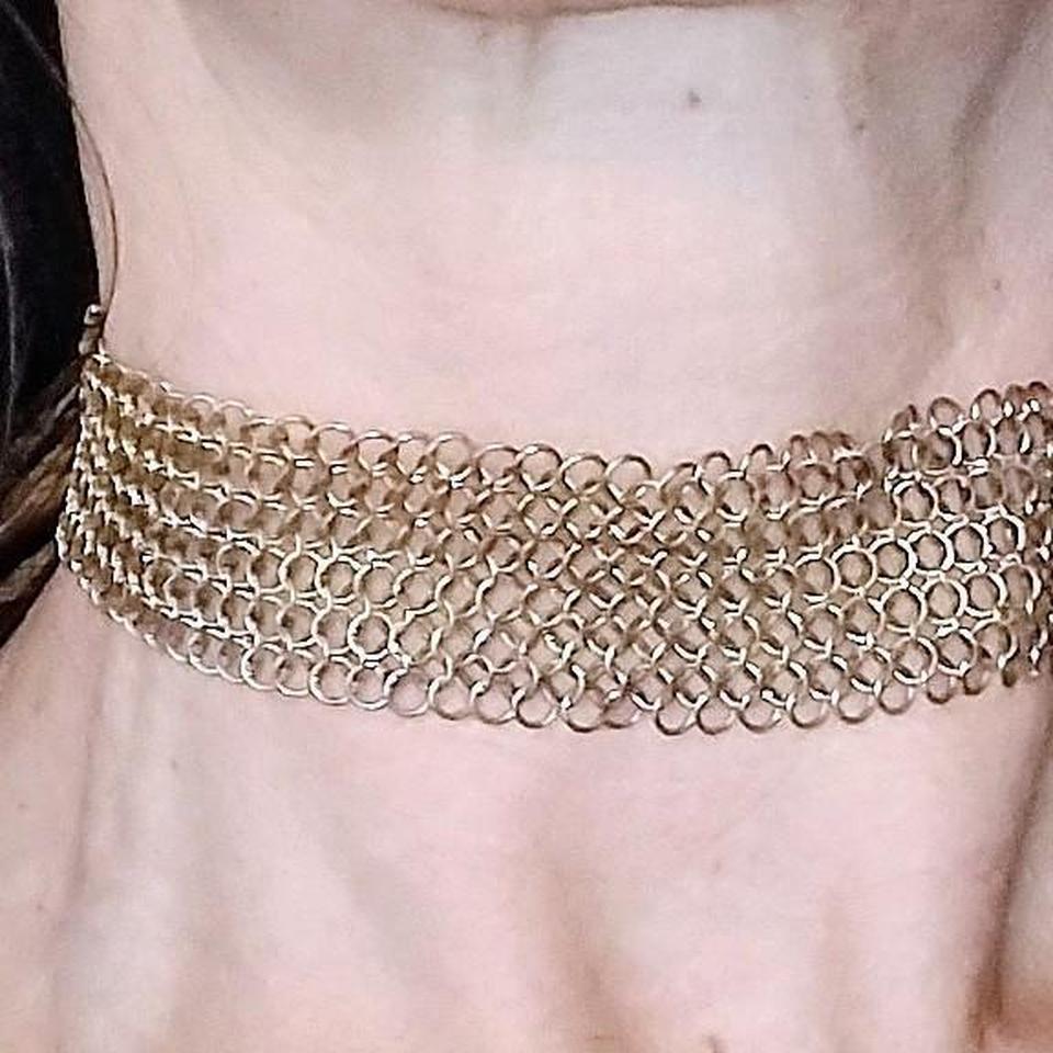 Chainmail Gold Choker With Adjustable 6209