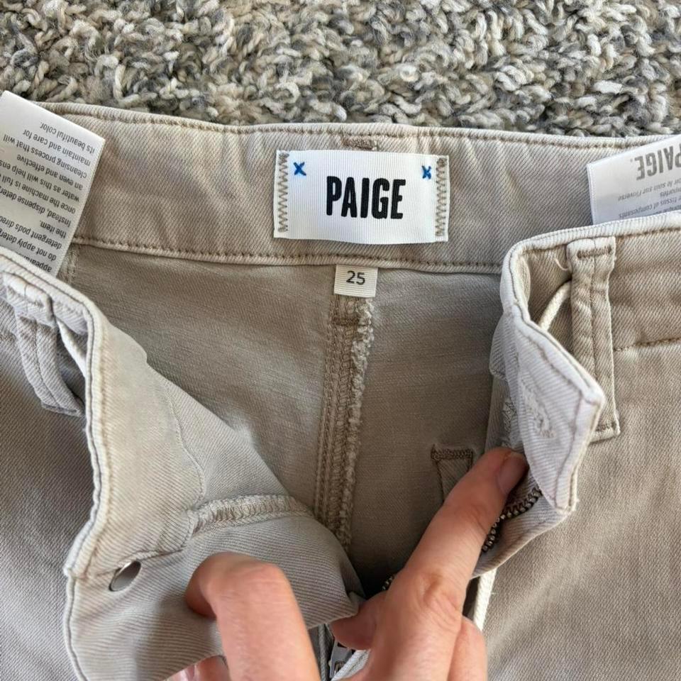 Paige Khaki Drawstring Jeans Size 5678 3