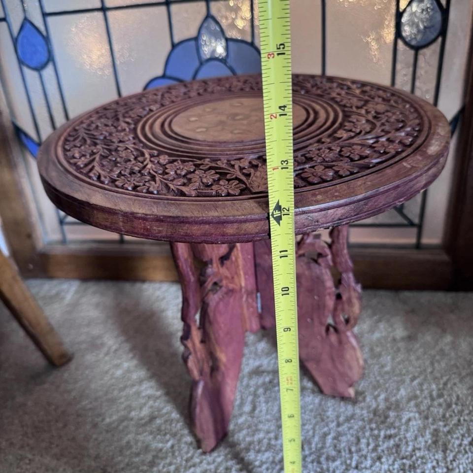 Vintage Indian Hand Carved Wooden 8fd8 5