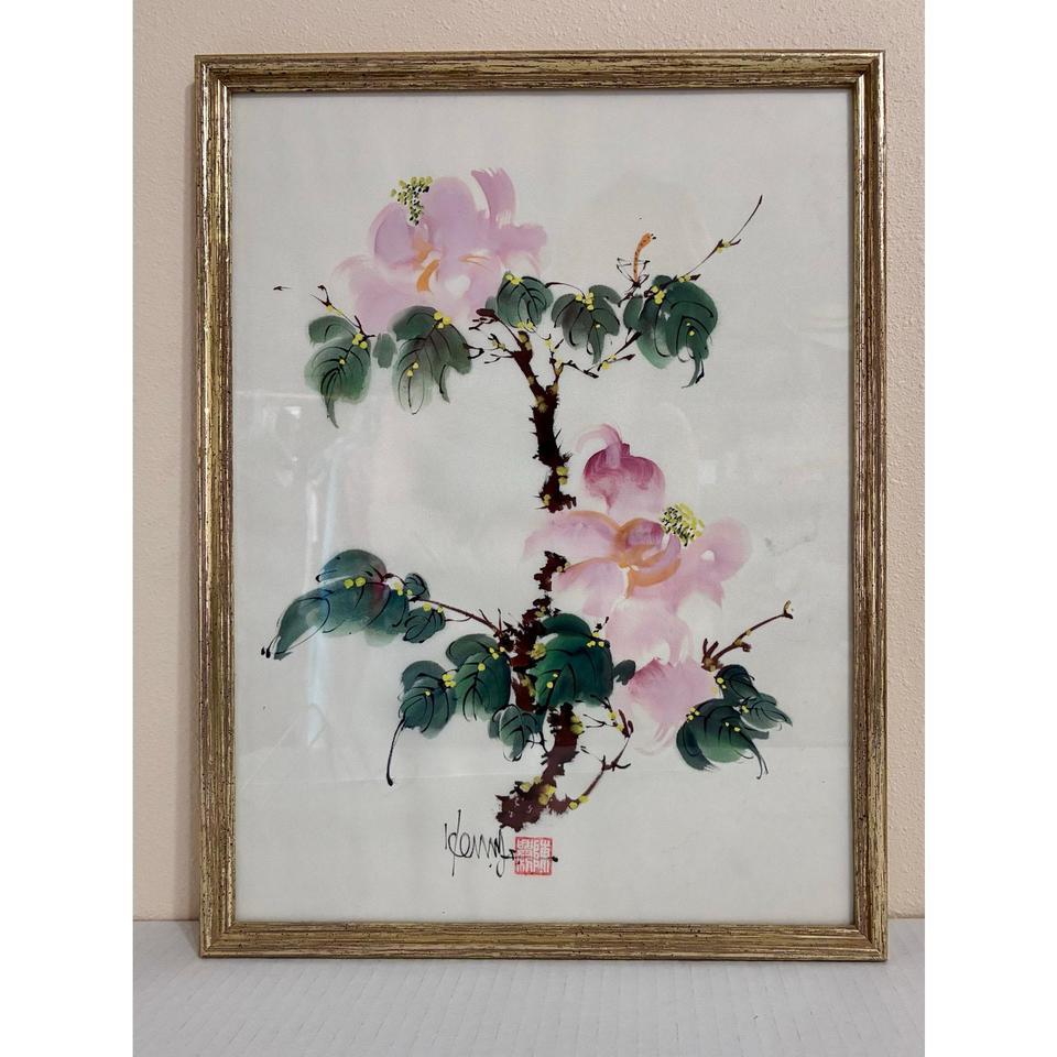 Chinese Painting On Silk Vintage 6c42