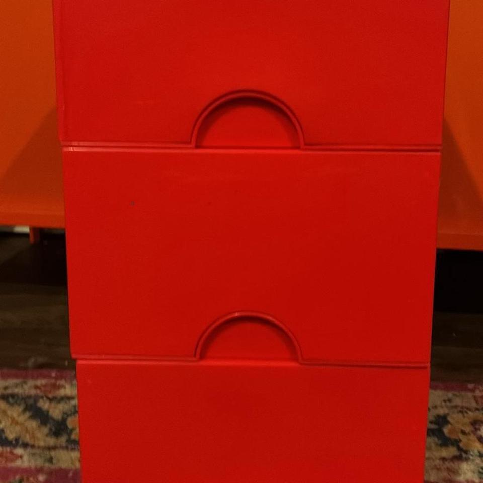 Red 2 Drawer File Cabinet Bdb7