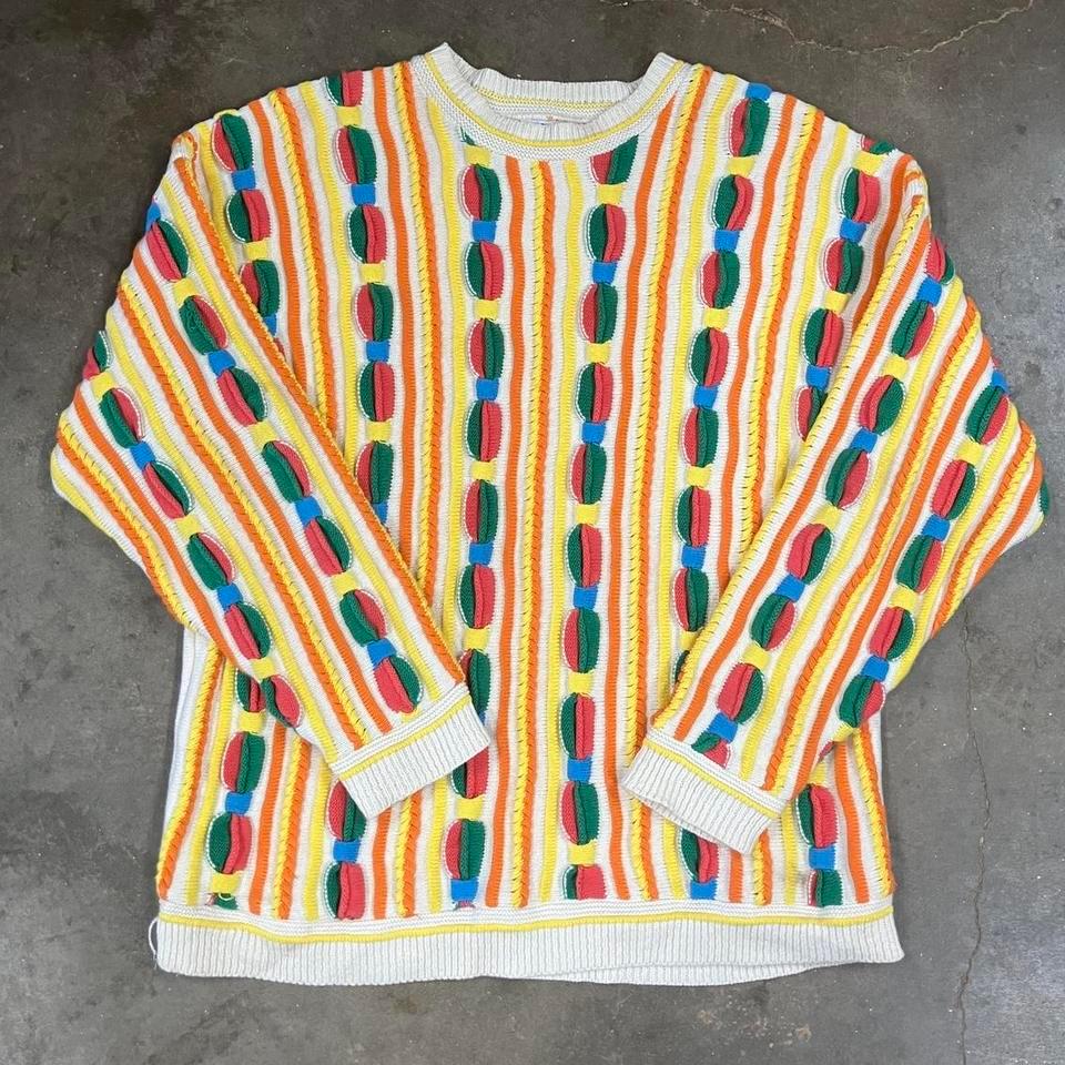 Multicolor Sweater Clothes 3d Knit E74a