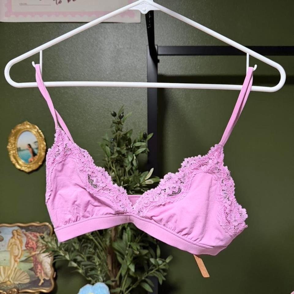 Skims Pink Lace Bralette Size 3d79