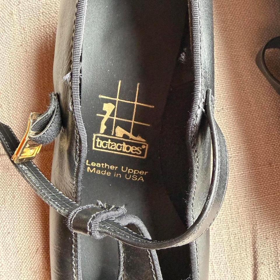 Black Leather Mary Jane Shoes 2642 3