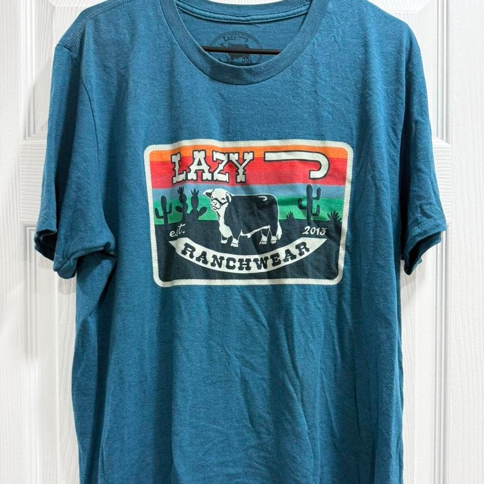 Lazy J Ranchwear Blue Cotton 3fda