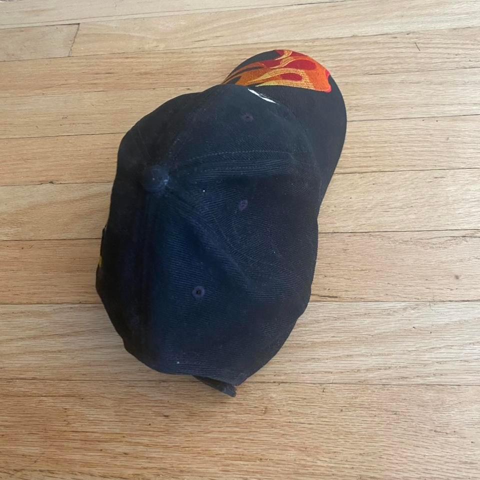Caterpillar Black Embroidered Flame Baseball 66cf 4