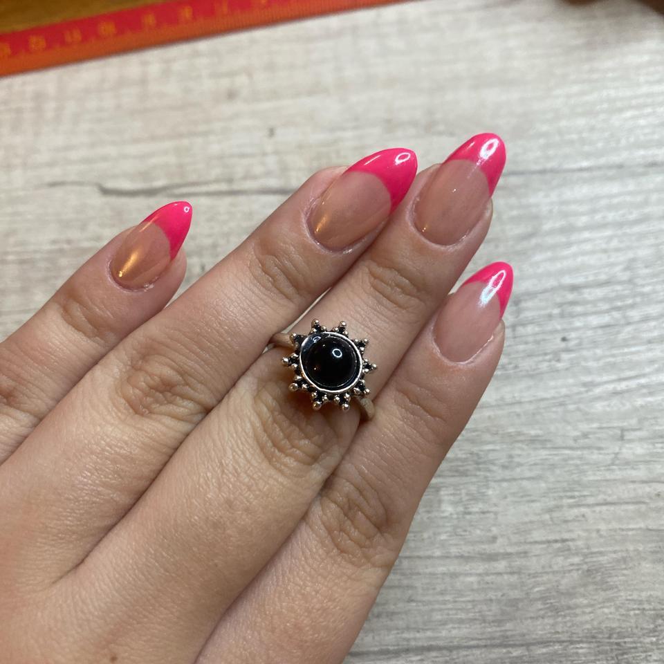Black And Silver Goth Ring