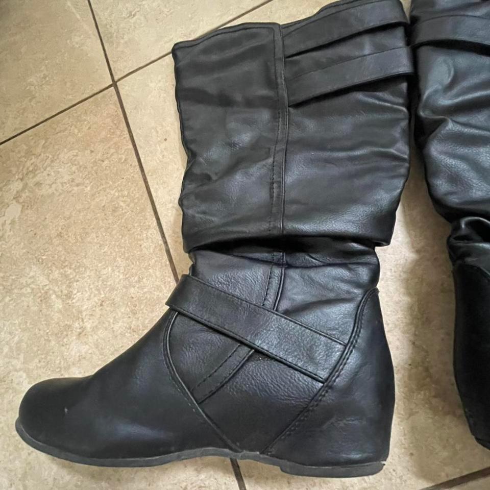 Black Leather Boots With Buckle 4f7a 4