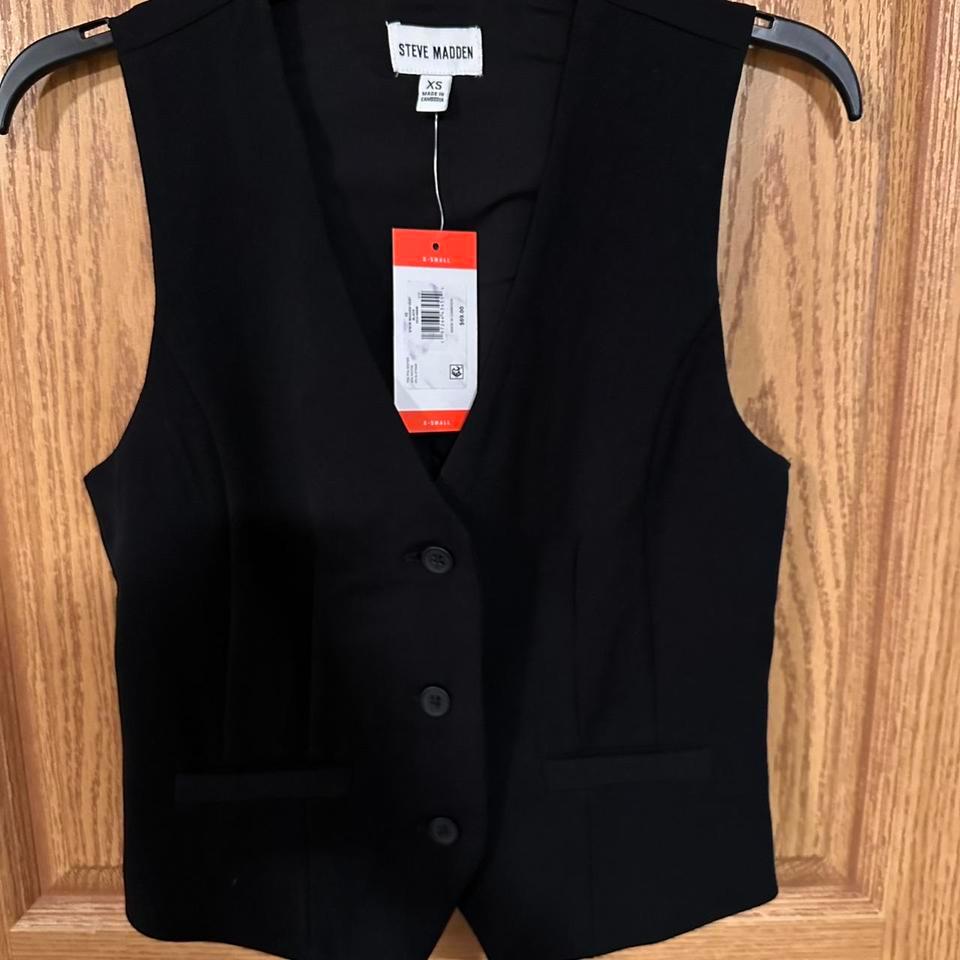 Steve Madden Black Vest Size Fa50