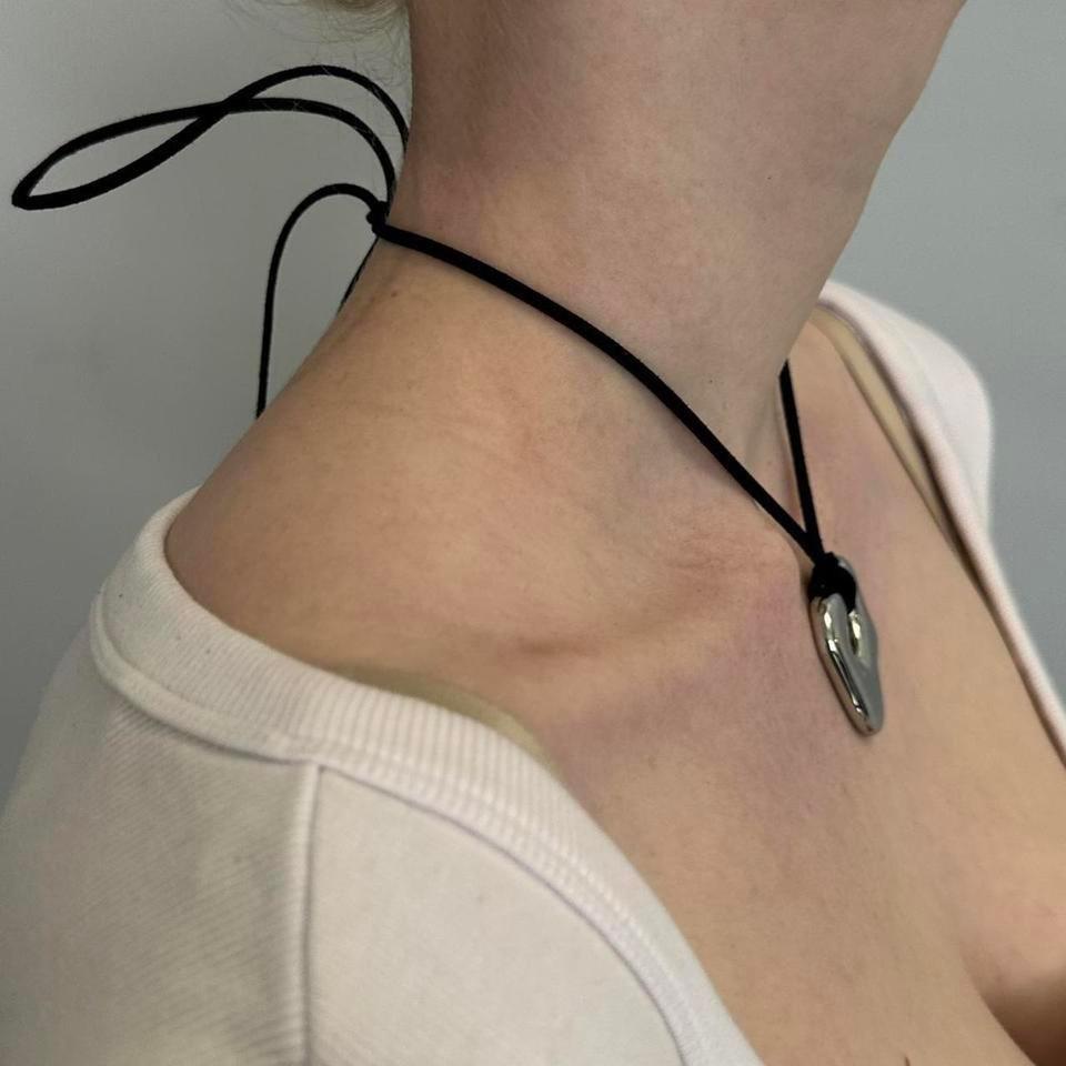 Silver Pendant Necklace With Adjustable 2d43 3