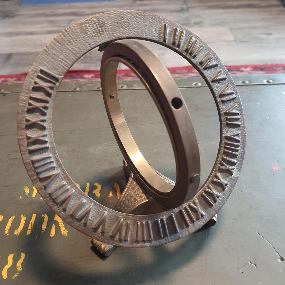 Vintage Brass Armillary Moving Sphere 7cf6 4