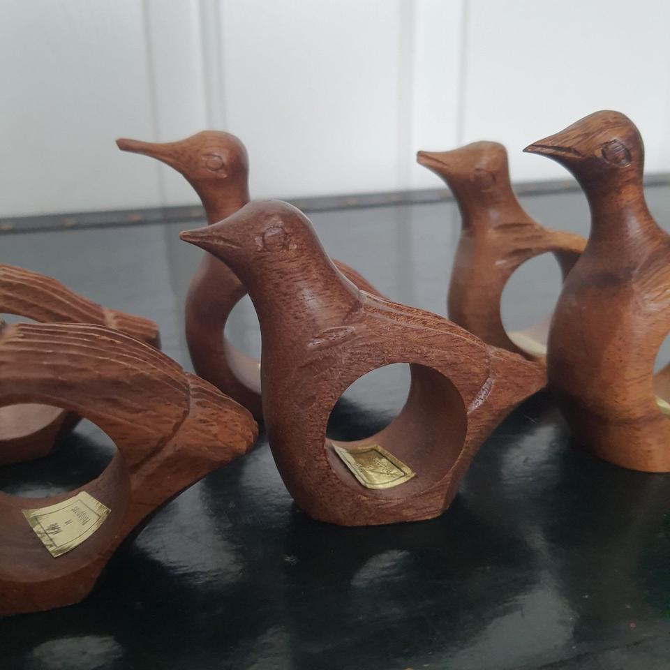 Vintage Wooden Hand Carved Bird 0e61 6