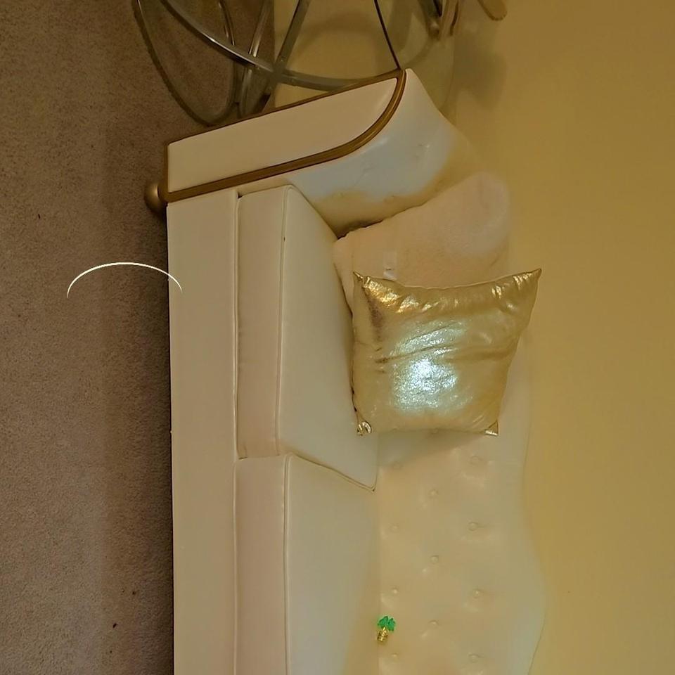 Leather Sofa 3 Seater White With 2f85