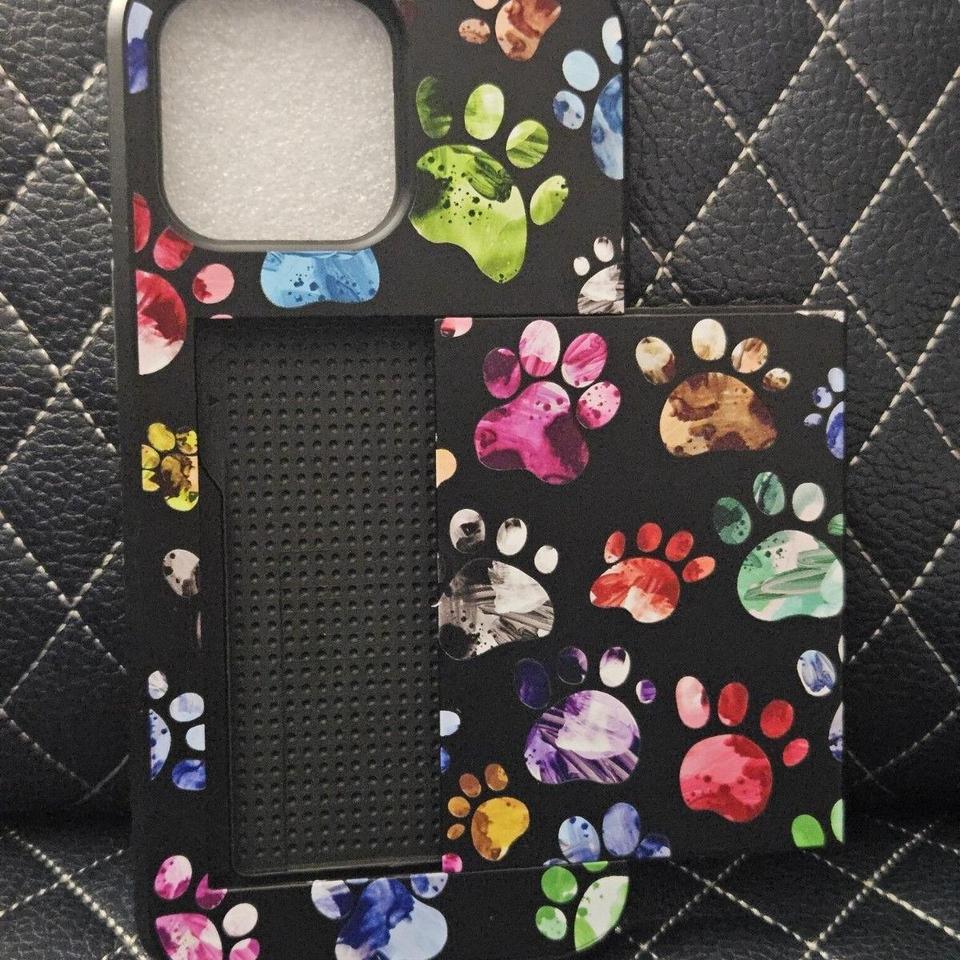 Colorful Paw Prints Iphone 15 2