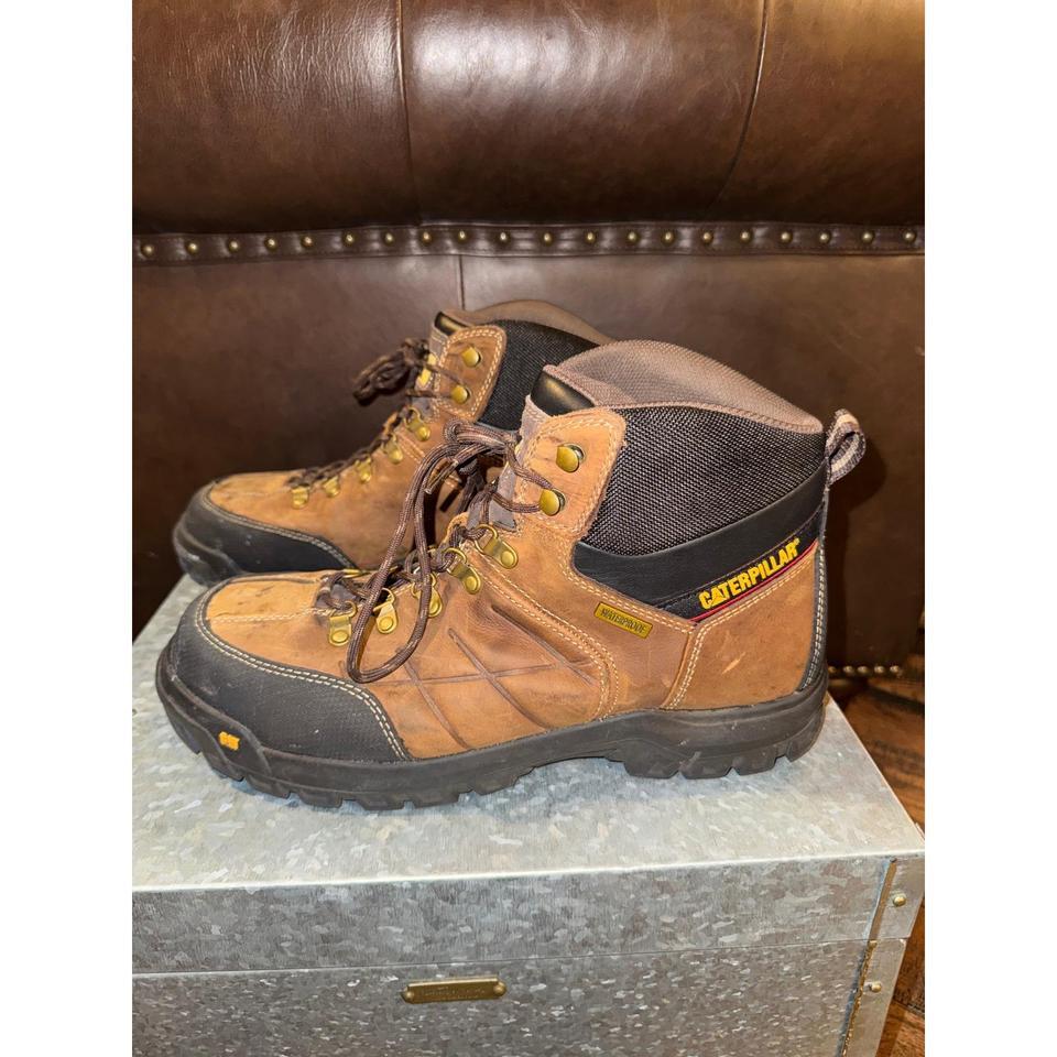 Caterpillar Mens Brown Waterproof Steel 4e5e 5